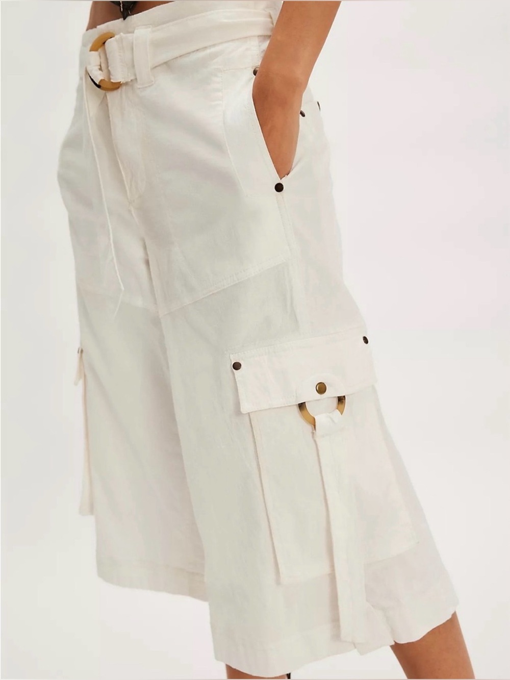 NWT Avec Les Filles Tidal Wave Cropped Pants